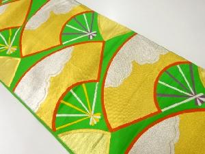 アンティーク　扇に雲模様織出し袋帯（材料）